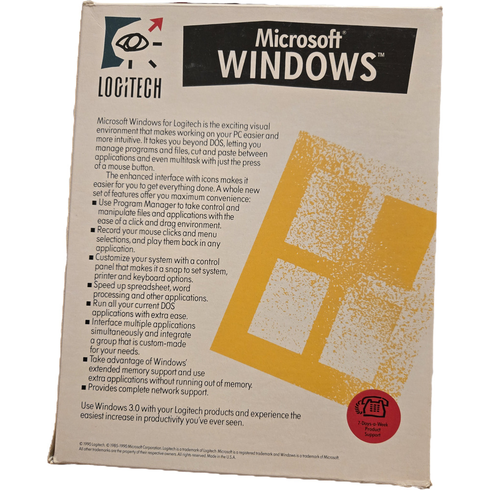 Microsoft Windows 3.0 Logitech Edition Vintage Software Retro Software Operating - Picture 4 of 9